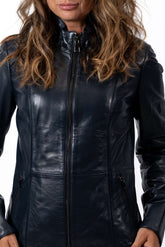 Women's leather jacket Ava Blue